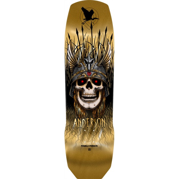 Powell Peralta Andy Anderson Heron 7-Ply Maple Skateboard Deck, Gold