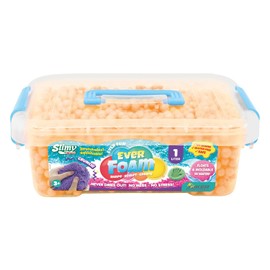 Slimy Ever Foam - 1 Litre Ultimate Sensory Original Cloud Slime Play Mass that Never Dries, for Creative Kneading and Modelling Fun - Even in Water, Colour: Orange