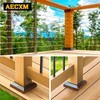 AECXM 4Pack 4"x4" Aluminum Deck Post Base Cover, Split Post