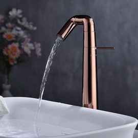 Bathroom Faucet Multi-Functional Rotary Sink Taps Creative Faucet Cold and Hot Gray Washbasin Mixer Tap Torneiras do banheiro (Color : SLT190-Rose)