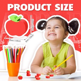 Mini Apple Erasers Assortment for Welcome Back to School Gifts Classroom Counting Math Manipulatives Counters Teacher Supplies Classroom Stationary Party Favors (120Pcs)