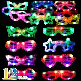 12unids Gafas Luminosas Led Para Niños Regalo Fiesta
