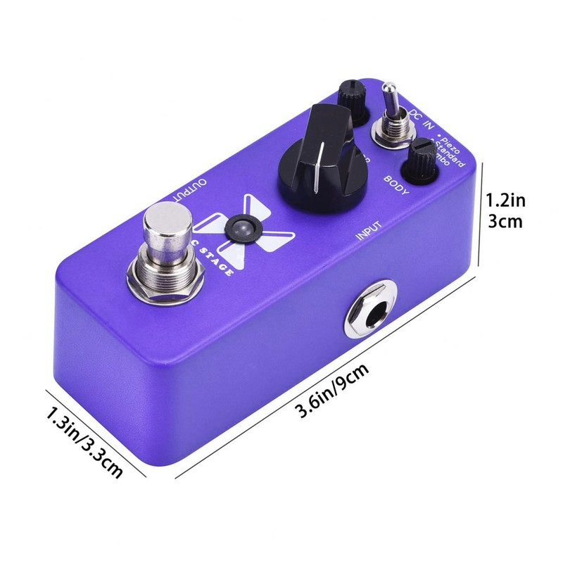 Electric Effects Pedal Aluminium Alloy Blue Color Piezo Standard Jumbo