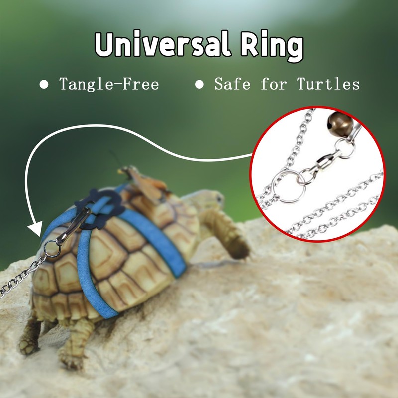 HOKABLE Pet Turtle Leather Harness & Leash - Adjustable Control