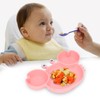 3pcs Toddler Divided Plate Set Silicone Baby Suction Plate Anti