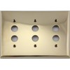Unlacquered Polished Brass 3 Gang Push Button Light Switch Wall
