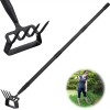 Nicecho Garden Cultivator Weed Stirrup Hula Hoe Rake with 37"~62"