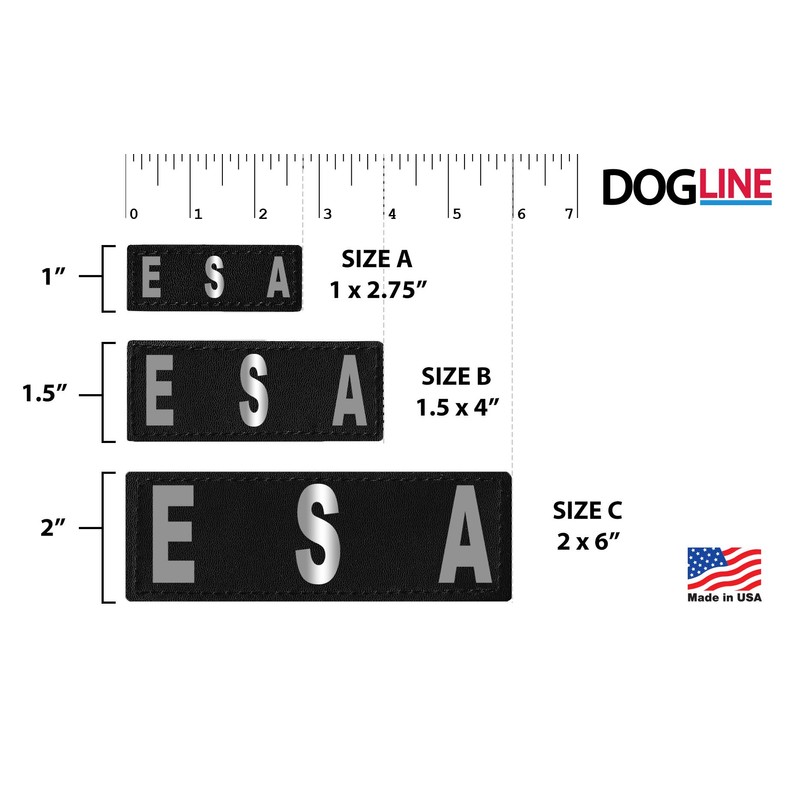 Dogline ESA Vest Patches – Removable ESA Patch 2-Pack with