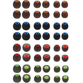ALXCD 48 Pcs Earbud Replacement Tips Silicone Earbud Tips Earbud Covers Fit for in-Ear Headphones Inner Hole 3.8mm -5.1mm Earbud Rubber Tips Ear Tips S M L