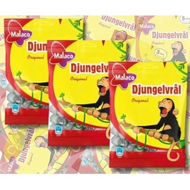 ScandiKitchen Malaco Djungelvral Salty Liquorice 3x80g