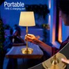 ONEWISH Cordless Lamp-Battery Operated Table lamp, 4000mAh Rechargeable, Stepless Dimmable,