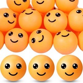 VioraWhite 24 Pcs Novelty Table Tennis Balls Bulk Cute Emotion Face Table Tennis Balls Accessories for Game Fun Birthday Gift Party Decorations