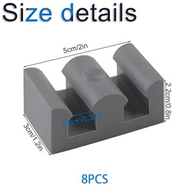 INCREWAY Duschtür-Stoßstangen mit Gummirahmen, geeignet für 8 mm dicke Duschglastüren, transparente Duschtüren, 8 Stück