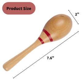 Musfunny Maracas Shaker Percussion Instruments for Adults: Wooden Shakers Rattles Musical Instrument with Handle for Birthday Gift Early Education KTV Party Dance Live Performances