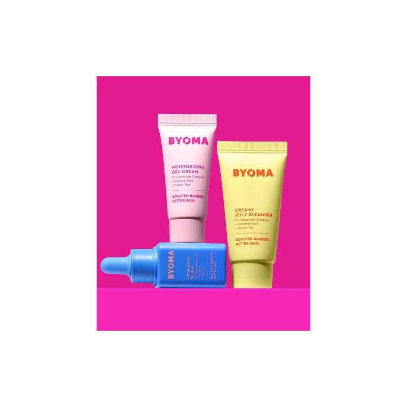 Byoma Set Trío Hidratante (limpiador, Crema-gel, Suero)
