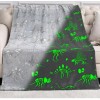Jekeno Dino Glow in The Dark Blanket, Gray 50"x60" Kids