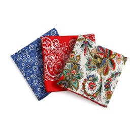 STARWHISPER Multicolored 22''x22'' Cotton Bandana for Women and Men Multi-purpose Headband Hair Scarf Protective Coverage (T5)