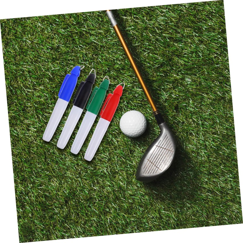Sosoport 4Pcs Golfing Ball Stencil Plastic Alignment Tool for Accurate
