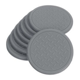 sourcing map 8Pcs Non-Slip Furniture Pads, 1.97" Round Anti Skid Rubber Caster Cups, Anti-Sliding Furniture Coasters, Anti Slide Floor Protectors Pads for Bed Couch Table (Grey)