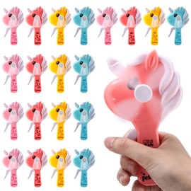 Glooglitter 20 Pcs Mini Handheld Portable Fan Bulk Summer Party Favors for Kids Cute Manual Press Small Toys Fans for Boys Girls Outdoor Travel Camping Pool Cooling Gifts(Cute)