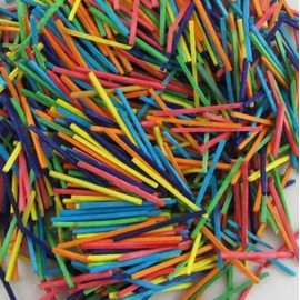 1000 Assorted Colour Wooden Matchsticks Bulk Pack