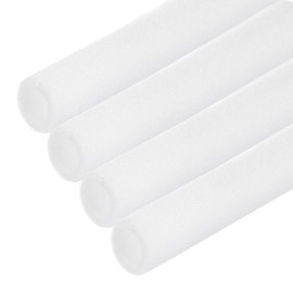 Rebower 4pcs Pipe Insulation Foam Tube 0.7" ID x 1" OD 3ft Heat Preservation Foam Pipe [for Copper Water Pipe Freeze Protection] - 17mmx25mm/White