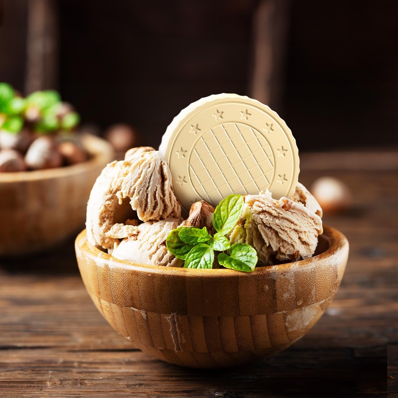 Fiorella Crunch Wafer Cookies, White Chocolate Covered Crispy Thin Crunch
