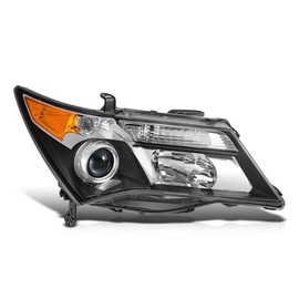 PM PERFORMOTOR [Right/Passenger Side] Projector Headlight Assembly Compatible with 07-09 Acura MDX,Black Housing Amber Corner