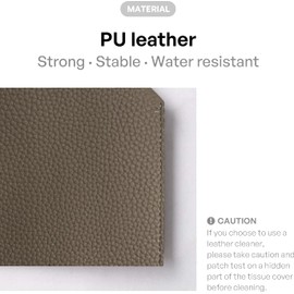 carrotez Tissue Box Cover, [Refined] Modern PU Leather Square Tissue Box Holder - Decorative Holder/Organizer for Bathroom Vanity Countertop, Night Stands, Office Desk & Car 5"X5"X5" - Cocoa Brown