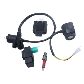 lhrlaoliu Motorcycle GY6 Ignition Coil AC CDI Box Solenoid Relay Voltage Regulato For GY6 50cc 125cc 150cc Go Karts Engine Scooter (size-3)