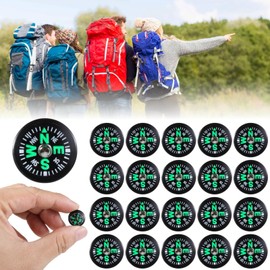 200 Pcs Button Compasses, Mini Oil Filled Compasses, Pocket-Sized Survival Compasses, Portable Plastic Compasses for Hiking, Camping, Touring, and Other Activities