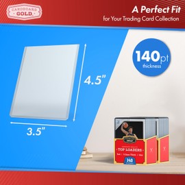 Cardboard Gold - 140pt Top Loaders for Cards - 20 Count - Premium 3x4 Inch Trading Card Toploaders - Protect Your Baseball and Sports Cards with These Crystal Clear Hard Plastic Sleeves Protectors