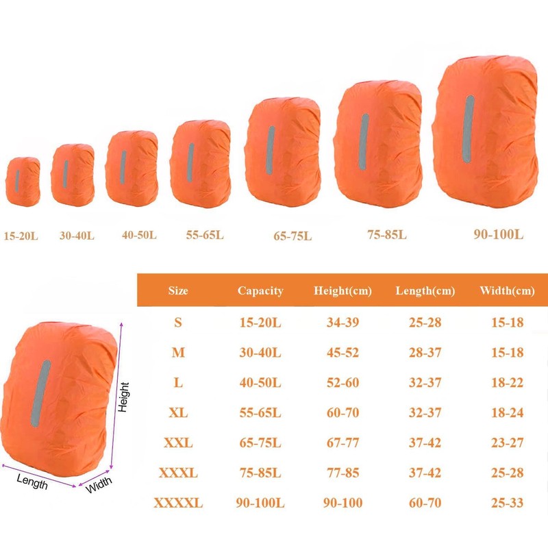 PINEPAN School Bag Rain Cover Backpack Waterproof Backpack Rain Cape