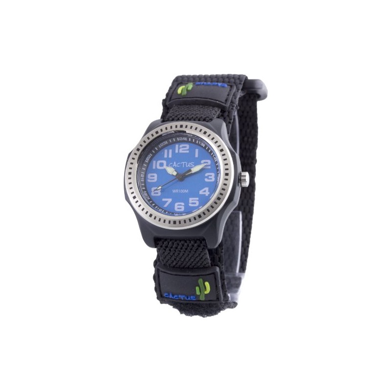 Cactus Children's Quartz Watch with Blue Dial Analogue Display and