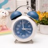 Reloj Despertador Análogo de Doble Campana, Reloj Pequeño Silencioso de