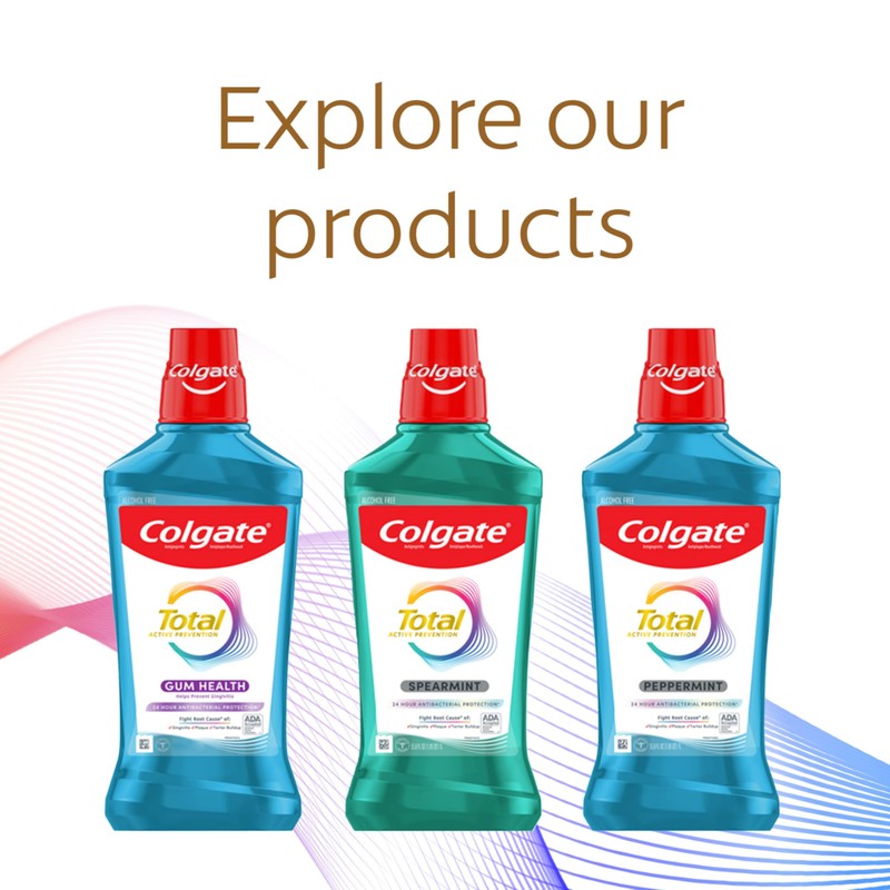 Colgate Total Alcohol Free Mouthwash, Peppermint for Bad Breath, Helps