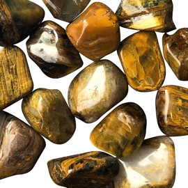 BellaMira Golden Pietersite Crystal, Single Polished Stone, Healing Crystal for Cleansing, Strength, Healing, Emotional Blockages, Positivity, Balance, Energising, Intuition, Grounding