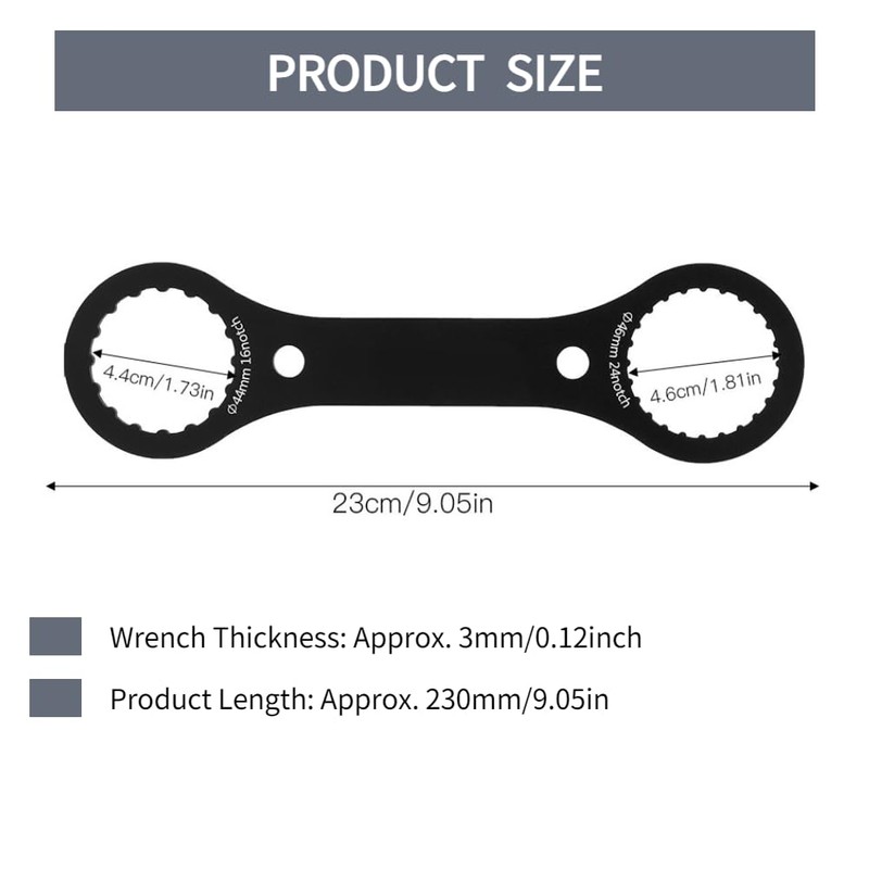 Aluminum Alloy Bottom Bracket Wrench, Bicycle Crankset Disassemble Tool- Compatible