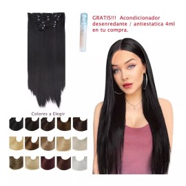 enmodoshopping Extensiones Cabello Cortinas Con Clips Lacias