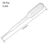 sourcing map 50 Pcs Plastic Disposable Pipettes 0.2ml, Clear Transfer