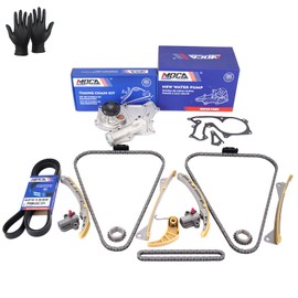 MOCA Timing Chain Kit Water Pump Serpentine Belt Compatible with 2013-2014 for Hyundai Azera 3.3L From 04/12/2013, 2014 for Hyundai Santa Fe 3.3L To 10/10/2013
