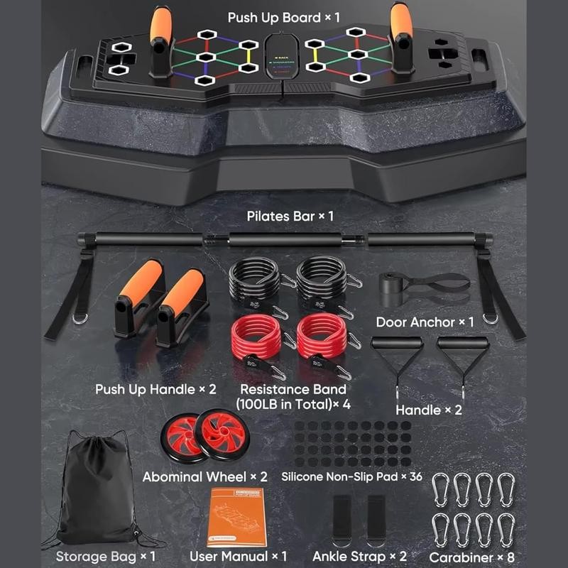 Push Up Board - Portable 25-In-1 Push Up Board for