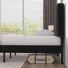 VECELO Twin Size Platform Bed Frame with Adjustable Upholstered Headboard,