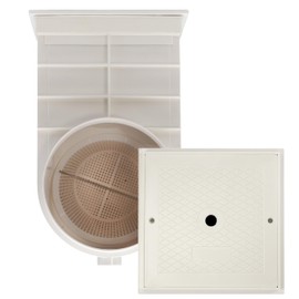 Rx Clear Standard Thru-Wall Skimmer for Vinyl Liner Inground Pool | Made of Non-Corrosive Abs Plastic | Large Debris Basket & Multiple Plumbing Connections for Easier Access