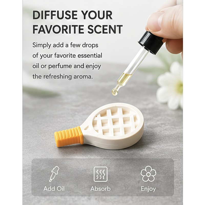 Losflaraz Tennis Car Air Freshener Vent Clip Set (3 Pack),