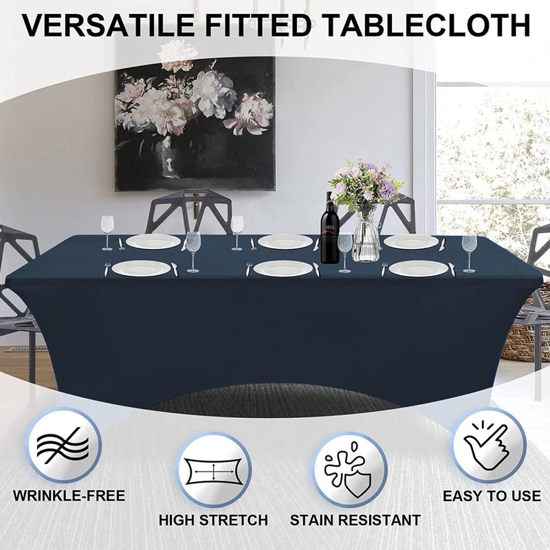 Newthinking 6FT Stretch Tablecloth for Craft, Spandex Stretch Table Cloth,