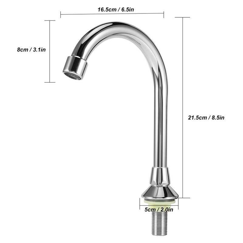 G1/2in Thread Copper Floor Mounted Foot Pedal Basin Faucet Sink