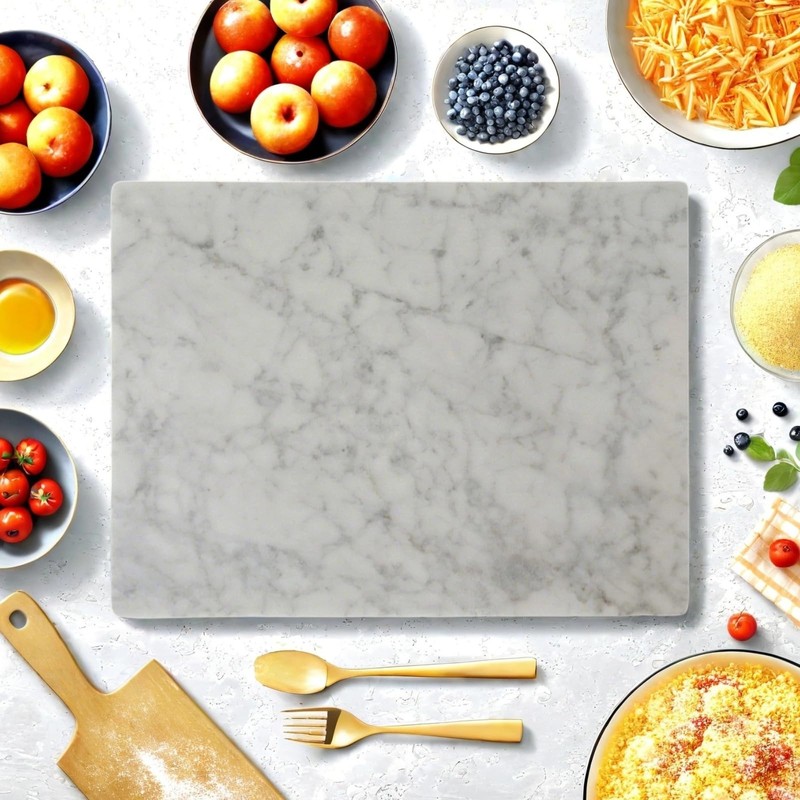 pracfit Natural Marble Cutting Board- 16x12 Inch Kitchen Bakery Tool
