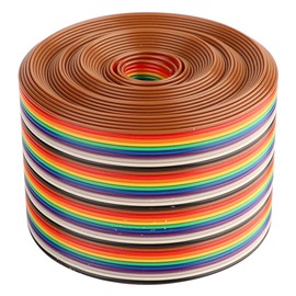 Flat Ribbon Cable Colourful 1.27 mm Spacing Cable 40P Flat Rainbow Ribbon Cable Wire Width 5.08 cm (2 Metres) (5 Metres Long)