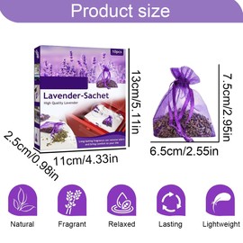 WUSJCOF 10 Lavendelsäckchen zum Schlafen und Entspannen, Duftendem Getrockneter Lavendel, Lavendelblüten Getrocknet, Duft Beutel als Duftsäckchen, Mottenschutz gegen Motten im Kleiderschrank